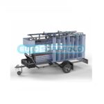 Steigeraanhanger afsluitbaar 305 + Rolsteiger Standaard 135x305 12,2m werkhoogte enkele voorloopleuning