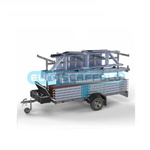 Steigeraanhanger 305 + Rolsteiger Standaard 135x305 10,2m werkhoogte enkele voorloopleuning