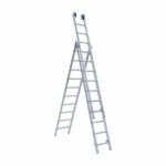 Eurostairs Reform ladder driedelig recht 3x10 sporten + gevelrollen