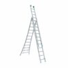 Eurostairs Reform ladder driedelig uitgebogen 3x12 sporten + gevelrollen