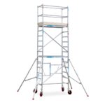 Kamersteiger compact 75x150 5,8m werkhoogte inclusief steigerwiel + stalen spindel