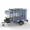 Steigeraanhanger afsluitbaar 250 + Rolsteiger Basic 135x250 10,2m werkhoogte carbon vloer