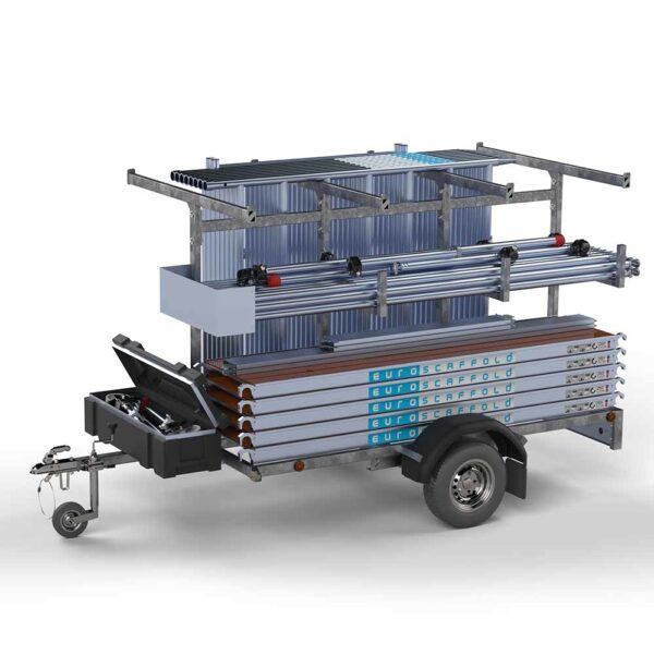 Steigeraanhanger 250 + Rolsteiger Alumexx Light 135x250 8,2m werkhoogte