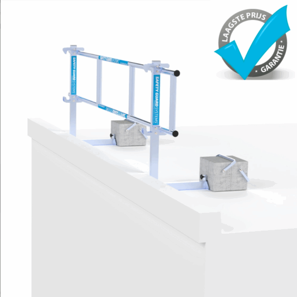 SGS Slim dakrandbeveiliging 3 meter complete set plat dak SGS