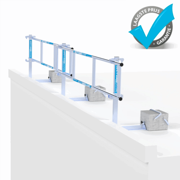 SGS Slim dakrandbeveiliging 6 meter complete set plat dak SGS