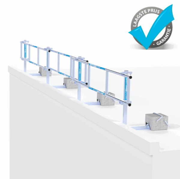 SGS Slim dakrandbeveiliging 9 meter complete set plat dak SGS